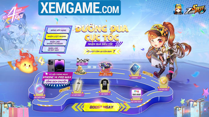 ZingSpeed Mobile ra mắt sự kiện sinh nhật 4 tuổi, quà tặng iPhone 14 Pro Max thu hút mọi ánh nhìn