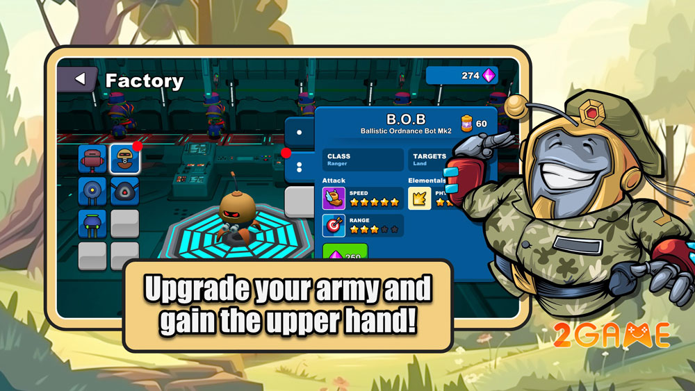 Gameplay hấp dẫn của game Bad Bots Tower Defense Gameplay hấp dẫn của game Bad Bots Tower Defense