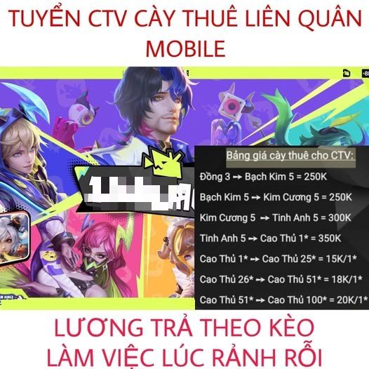 Bất ngờ với số tiền dân ‘cày thuê’ Liên Quân chi ra để thuê cộng tác viên, có cả yêu cầu về độ tuổi - Ảnh 2. Bất ngờ với số tiền dân ‘cày thuê’ Liên Quân chi ra để thuê cộng tác viên, có cả yêu cầu về độ tuổi - Ảnh 2.