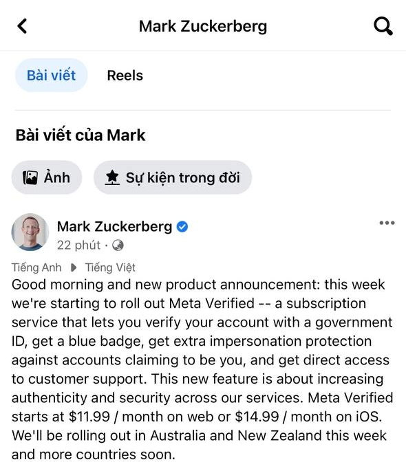 Facebook cho phép người dùng mua tích xanh, mức giá tương đối dễ chịu nhưng ai dùng iOS thì khác - Ảnh 1. Facebook cho phép người dùng mua tích xanh, mức giá tương đối dễ chịu nhưng ai dùng iOS thì khác - Ảnh 1.