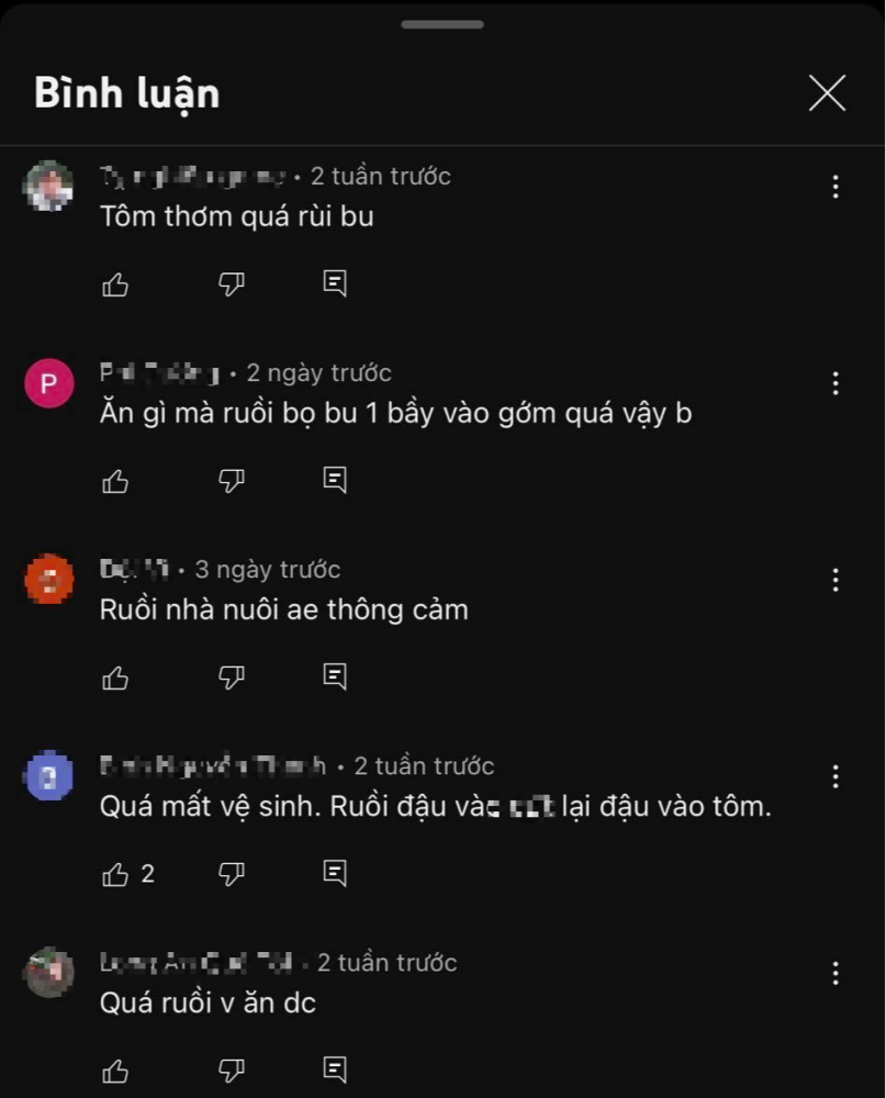 Mời mẹ ăn mâm tôm hùm nhưng ruồi nhặng bay đầy, TikToker ‘Thánh ăn cay’ bị CĐM chê mất vệ sinh - Ảnh 3. Mời mẹ ăn mâm tôm hùm nhưng ruồi nhặng bay đầy, TikToker ‘Thánh ăn cay’ bị CĐM chê mất vệ sinh - Ảnh 3.