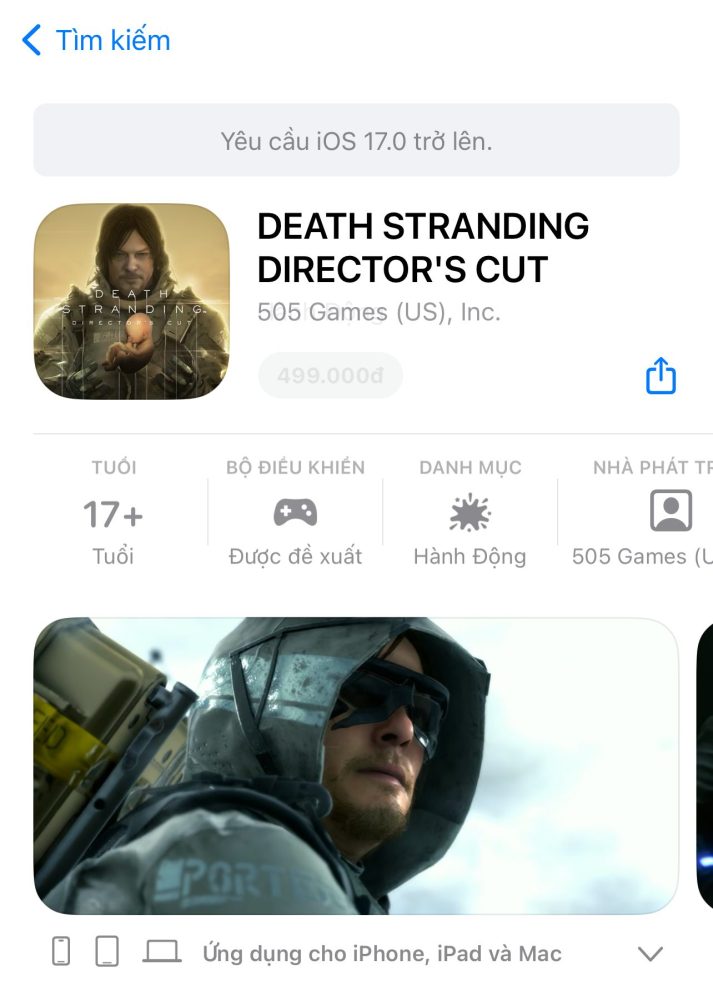 Death Stranding chính thức ra mắt, người chơi cần tối thiểu iOS 17.0 mới có thể tải game- Ảnh 3. Death Stranding chính thức ra mắt, người chơi cần tối thiểu iOS 17.0 mới có thể tải game- Ảnh 3.