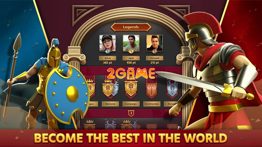 Bảng xếp hạng trong game chiến thuật Battle Rivals: Epic Clash Bảng xếp hạng trong game chiến thuật Battle Rivals: Epic Clash