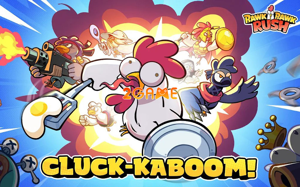 Chỉ huy biệt đội gà chiến chống lại kẻ thù trong game thủ thành Bawk Bawk Rush bawk bawk rush 3