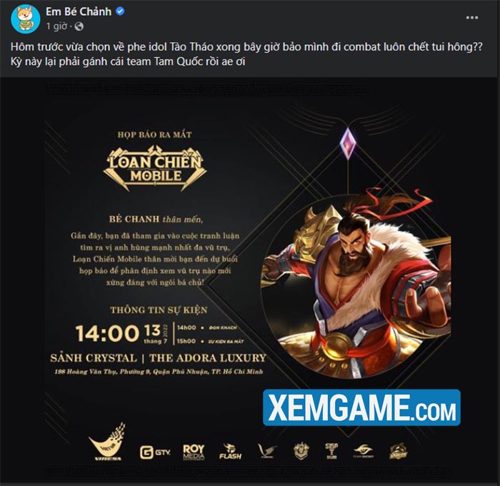 Dàn streamer hội ngộ trong Loạn Chiến Mobile, tranh cãi về anh hùng Thần Thoại, Tây Du và Tam Quốc sắp có lời giải đáp? be chanh