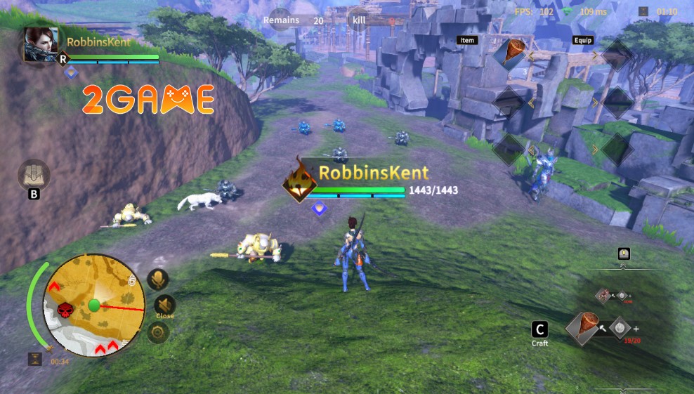 bladerite-6 Người chơi sẽ phải đánh các con quái trong Bladerite để kiếm xu bạc và chế tạo những món đồ phụ trợ