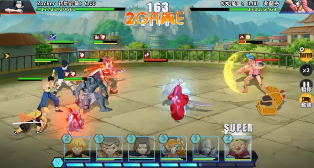 Người chơi có thể triệu hồi 6 nhân vật khác nhau trong game Supreme Warrior