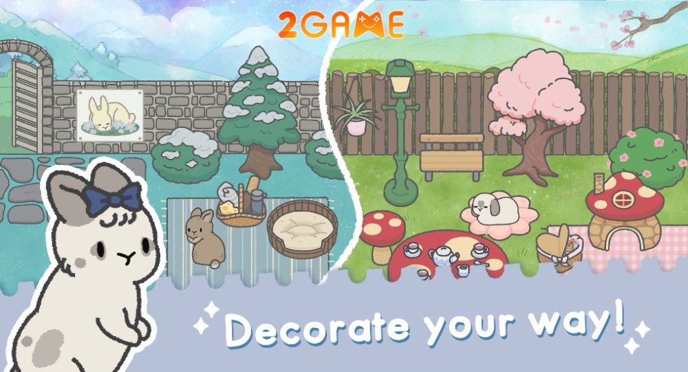 Trở thành chủ tiệm cà phê thỏ trong game mô phỏng giả lập Bunny Haven Cute Cafe bunny haven cute cafe 3