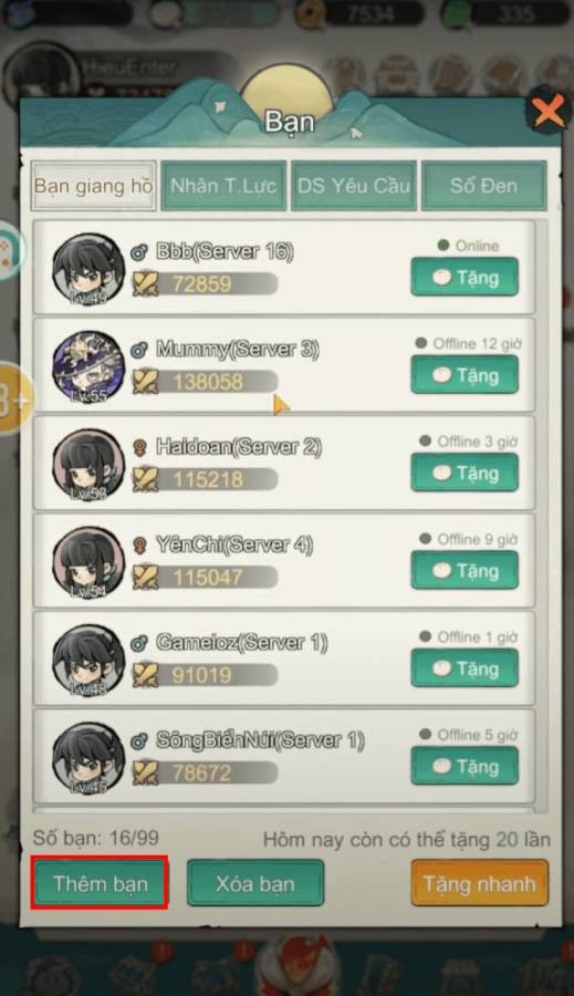 Cách kết bạn trong game Đại Hiệp Chạy Đi - Game Võ Lâm thú vị Cách kết bạn trong game Đại Hiệp Chạy Đi - Game Võ Lâm thú vị