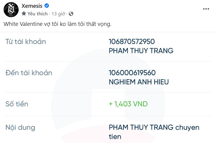 Xemesis khoe được vợ tặng quà White Valentine nhưng dân mạng nhìn lại bật cười cfbb7b3d04fcd9a280ed