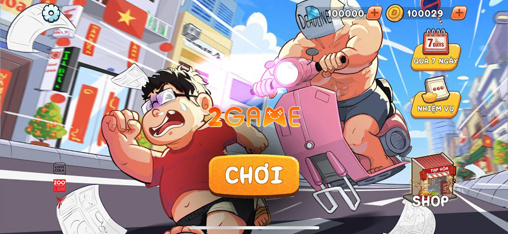 Nhân vật chính trong game casual Chạy Deadline