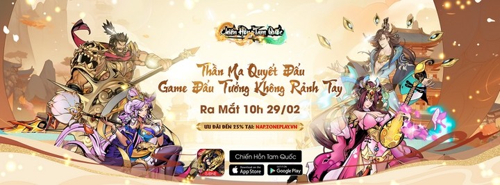 Game đấu tướng không rảnh tay Chiến Hồn Tam Quốc chính thức ra mắt game thủ Việt Game đấu tướng không rảnh tay Chiến Hồn Tam Quốc chính thức ra mắt game thủ Việt