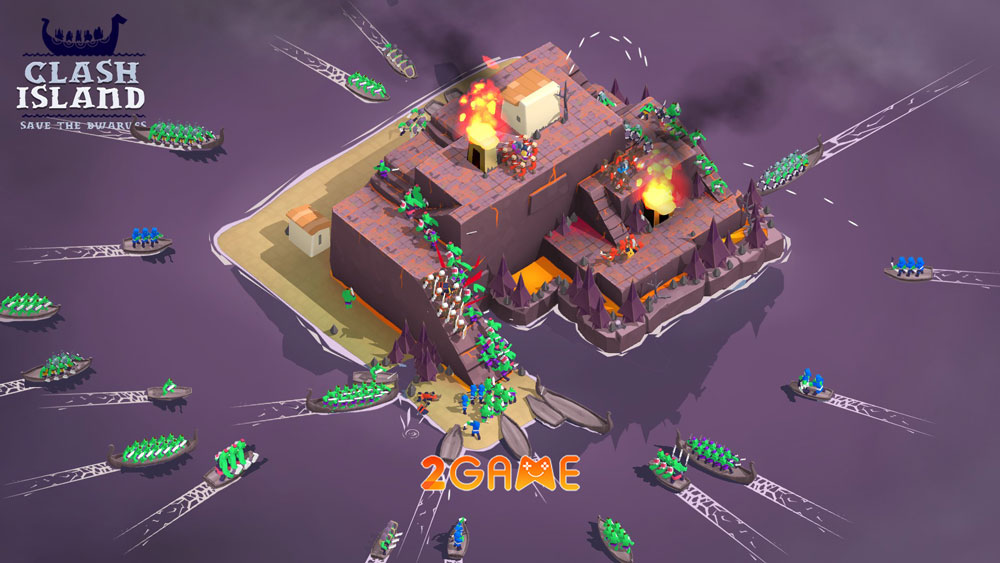 Giải cứu người lùn khỏi lũ Orc trong game chiến thuật Clash Island: Save the Dwarf clash island save the dwarf 2