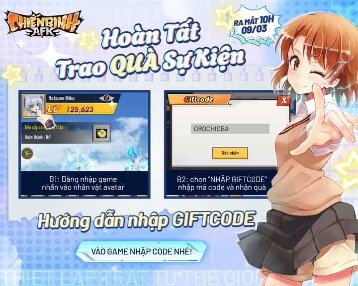 100 gift code Chiến Binh AFK độc quyền tại Mọt Game