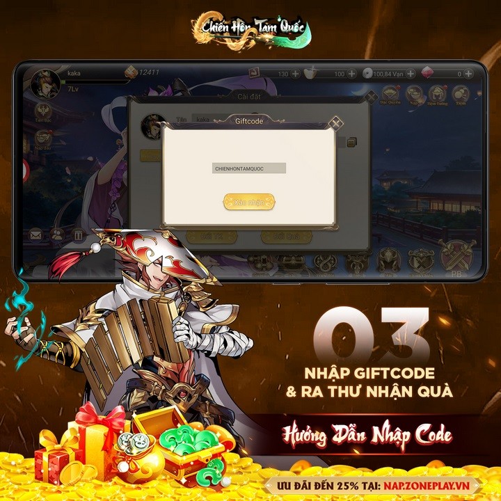 100 gift code Chiến Hồn Tam Quốc độc quyền tại Mọt Game 100 gift code Chiến Hồn Tam Quốc độc quyền tại Mọt Game