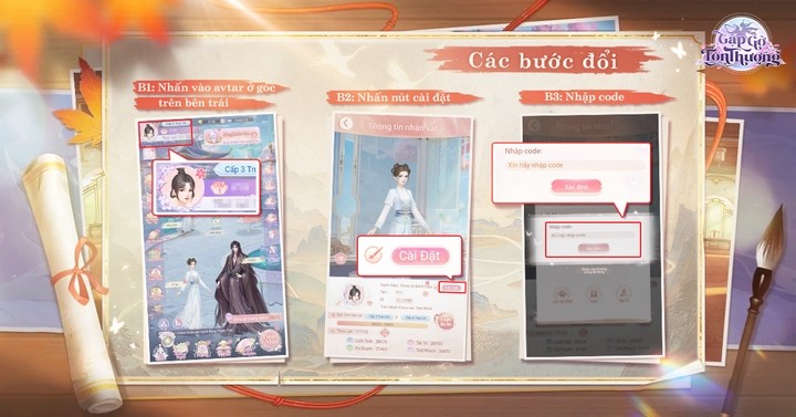 Tổng hợp gift code Gặp Gỡ Tôn Thượng và hướng dẫn cách nhập