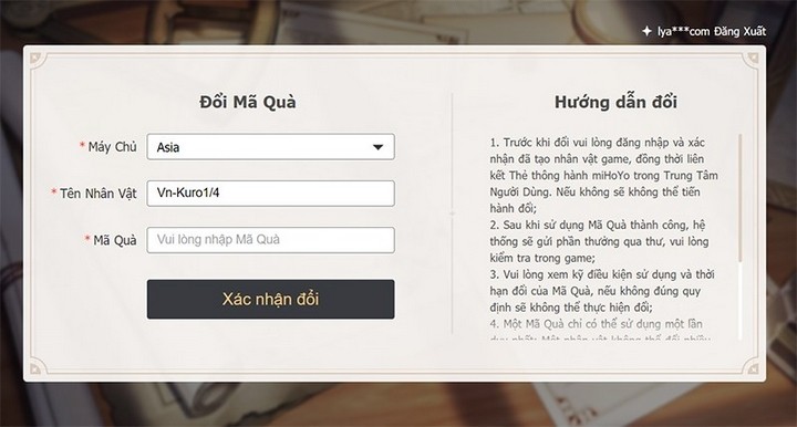 Cập nhật gift code Genshin Impact tháng 12 và hướng dẫn cách nhập