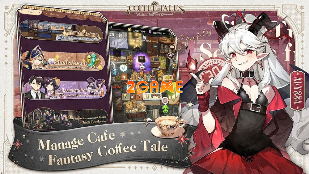 Các tính năng đa dạng của game Coffee Tales Các tính năng đa dạng của game Coffee Tales