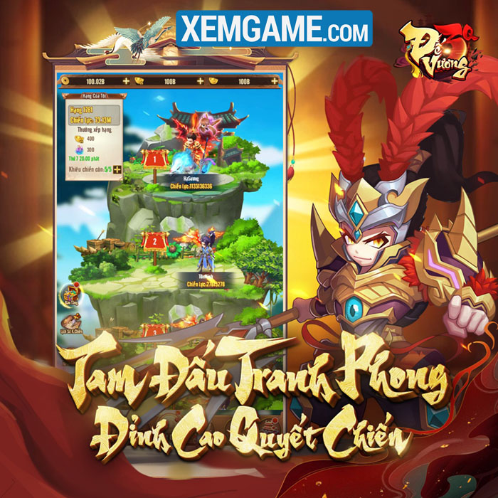 Game mới Đế Vương 3Q đấu tướng rảnh tay chiến ngay thành Vương Giả lộ diện de vuong 3q gioi thieu game 5