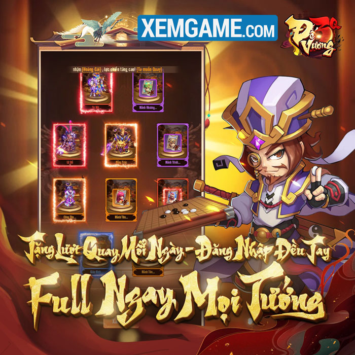 Game mới Đế Vương 3Q đấu tướng rảnh tay chiến ngay thành Vương Giả lộ diện de vuong 3q gioi thieu game 7