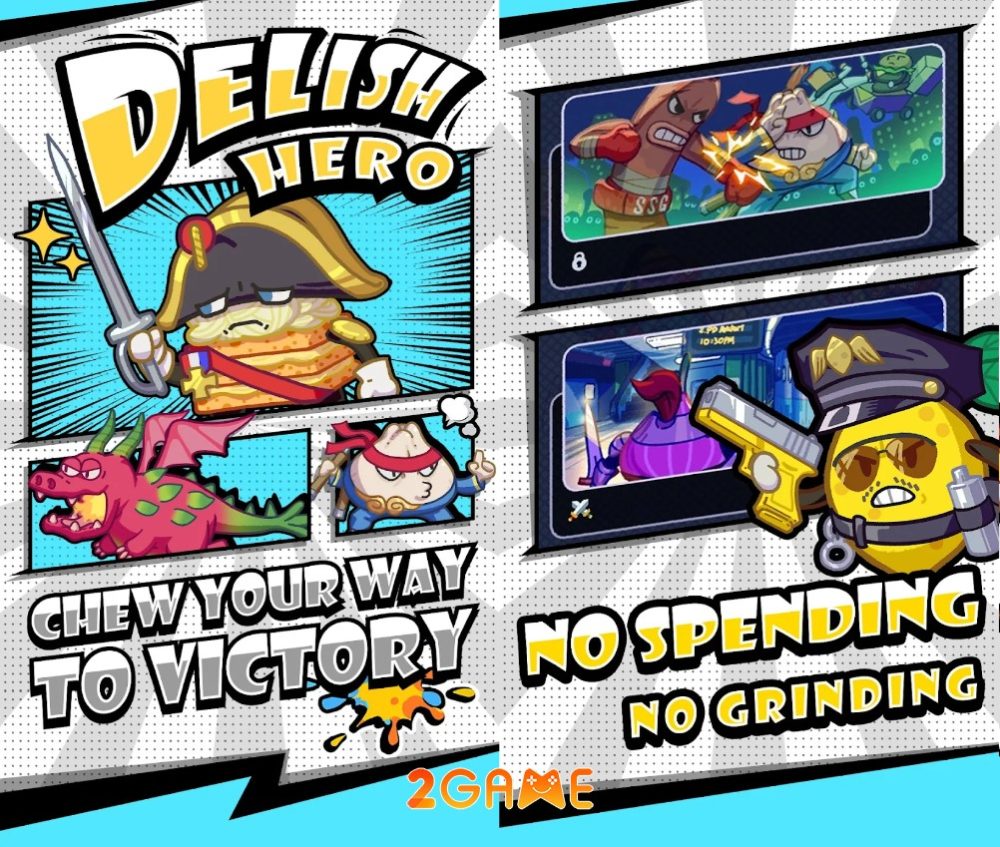 Hóa thành siêu anh hùng… thực phẩm trong game Delish Hero delish hero 3