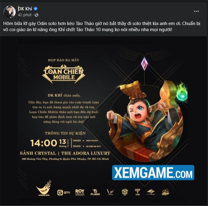 Dàn streamer hội ngộ trong Loạn Chiến Mobile, tranh cãi về anh hùng Thần Thoại, Tây Du và Tam Quốc sắp có lời giải đáp? 