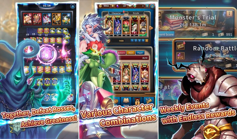 dx7s9mv Monster Frontline - Game thẻ tướng độc đáo đã có mặt trên Google Play Store