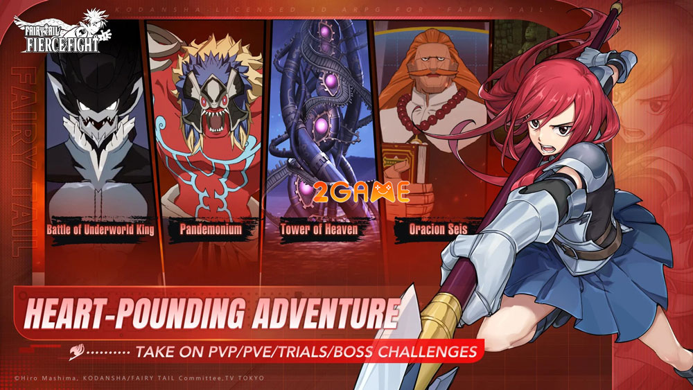 Dàn nhân vật của game ARPG FAIRY TAIL: Fierce Fight