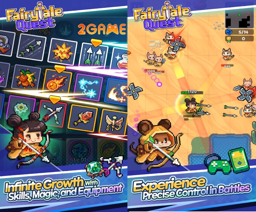 Top 8 game mobile có đồ họa pixel cực xịn năm 2024 fairytale quest 3