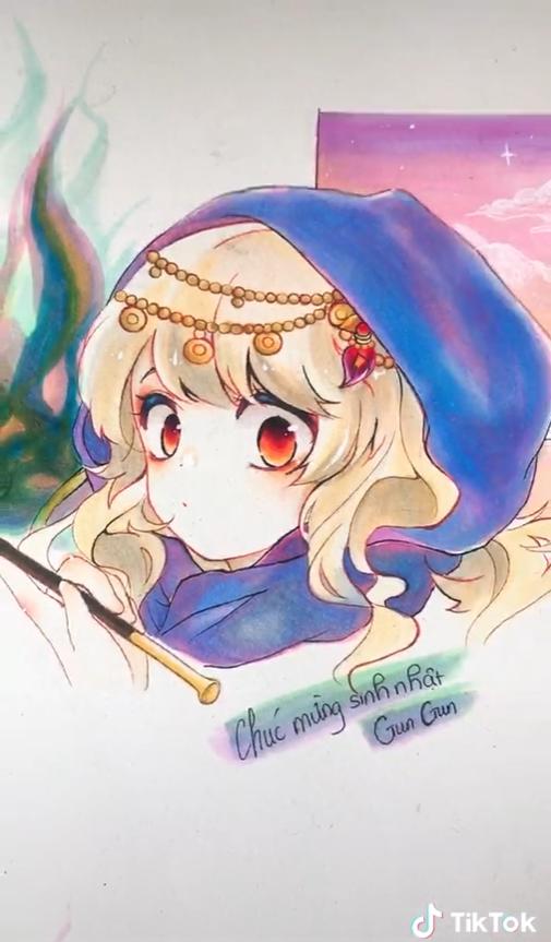 Không cần tâm hồn nức nở, loạt gái xinh Gen Z trổ tài, vẽ tặng Gun Gun Mobil mừng sinh nhật cực yêu - Ảnh 4.