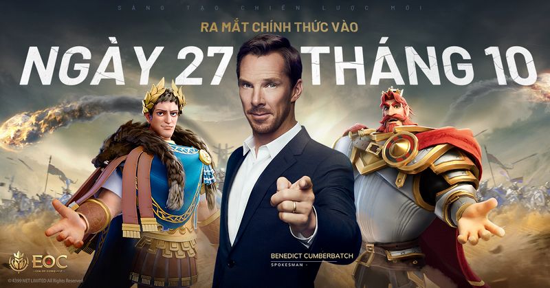 Benedict Cumberbatch phát ngôn cho Era of Conquest, chính thức ra mắt toàn cầu 27/10 gamehubvn benedict cumberbatch phat ngon cho era of conquest 2