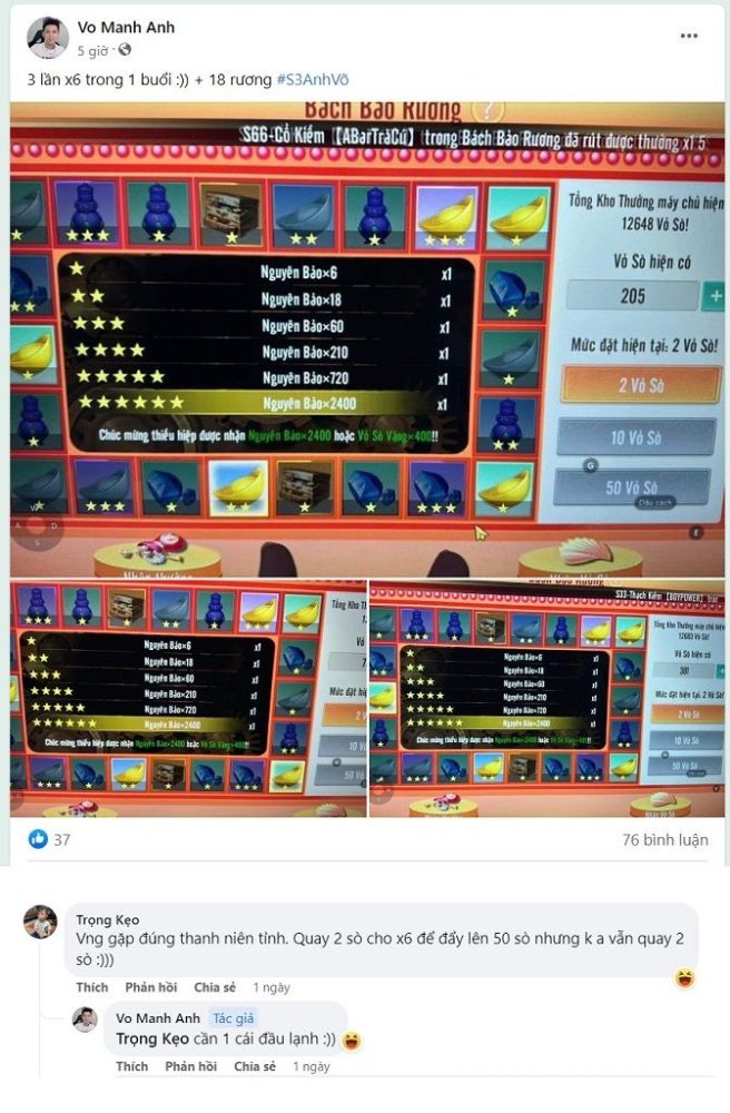 gamehubvn-cong-dong-kto-so-sai-nhan-pham-cung-tinh-nang-quay-so-bach-bao-ruong-5 Cộng đồng Kiếm Thế Orgin so tài nhân phẩm cùng tính năng “quay sò” Bách Bảo Rương gamehubvn cong dong kto so sai nhan pham cung tinh nang quay so bach bao ruong 5