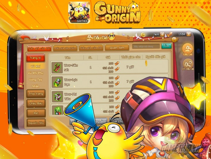 Đấu giá – “Chốt đơn” & giao dịch tự do trong Gunny Origin gamehubvn dau gia chot don giao dich tu do trong gunny origin 1