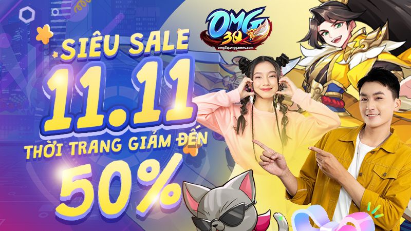 Đón Siêu Sale 11.11 - Mùa sale lớn nhất và duy nhất trong năm của OMG 3Q VNG gamehubvn don sieu sale 1111 mua sale lon nhat va duy nhat trong nam omg 3q vng 1