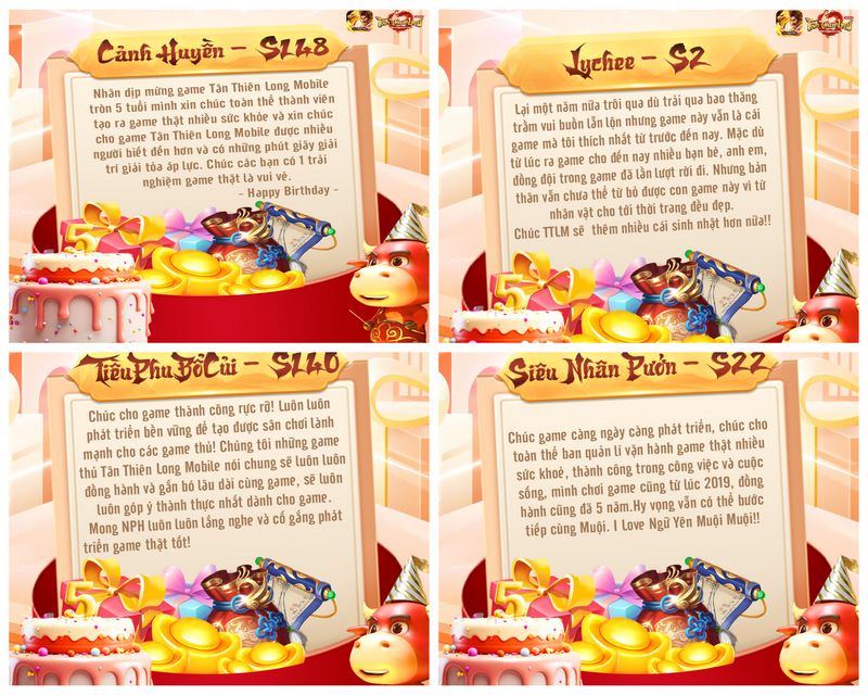 Đón sinh nhật 5 tuổi, cộng đồng game thủ hào hứng gửi lời chúc đến Tân Thiên Long Mobile gamehubvn hanh trinh 5 nam tan thien long mobile 4