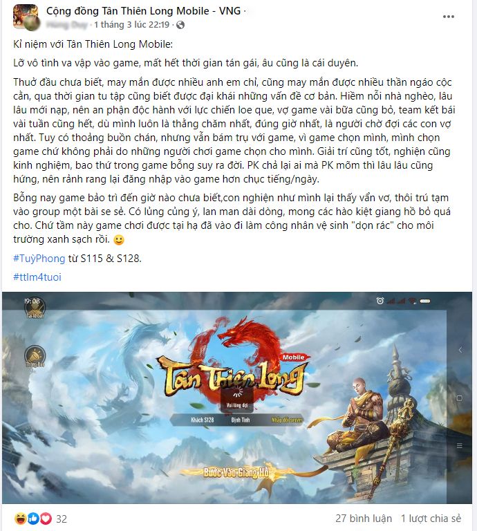 Sau 4 năm buồn vui có đủ, game thủ vẫn mãi say đắm với Tân Thiên Long Mobile VNG gamehubvn sau 4 nam buon vui co du game thu van say dam voi tan thien long mobile vng 4