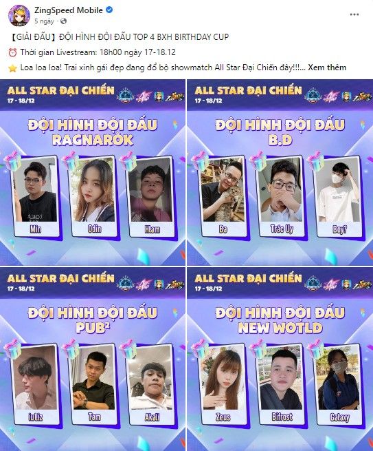 Showmatch All Star Đại Chiến - Tài năng lộ diện mừng ZingSpeed Mobile tròn 4 tuổi gamehubvn showmatch all star dai chien tai nang lo dien mung zingspeedmobile 4 tuoi 1