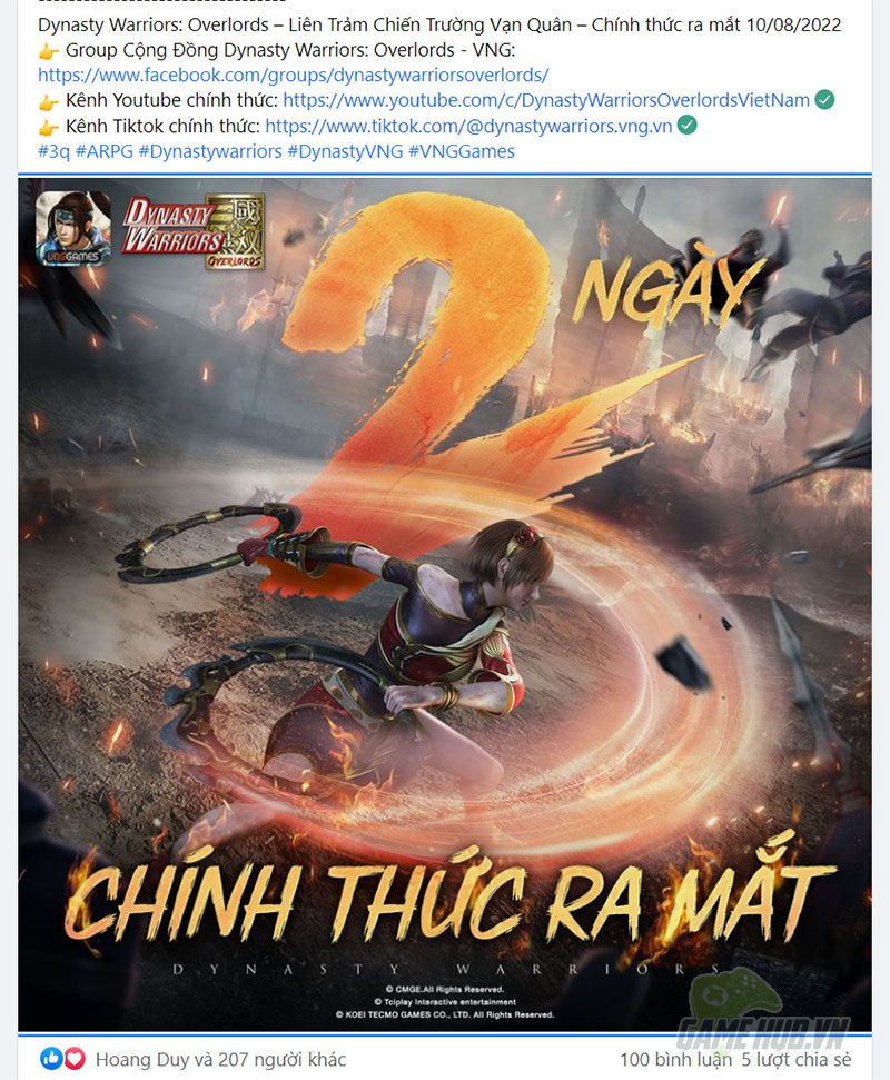 Tải ngay Dynasty Warriors: Overlords, 02 ngày nữa game ra mắt chính thức