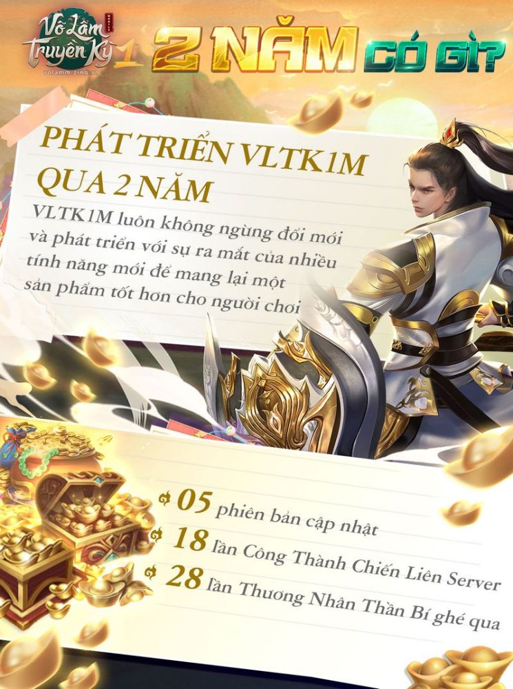 Võ Lâm Truyền Kỳ 1 Mobile: 2 năm khẳng định vị thế dẫn đầu trong ngành game Việt gamehubvn vltk1m 2 nam khang dinh vi the dan dau lang game viet 1
