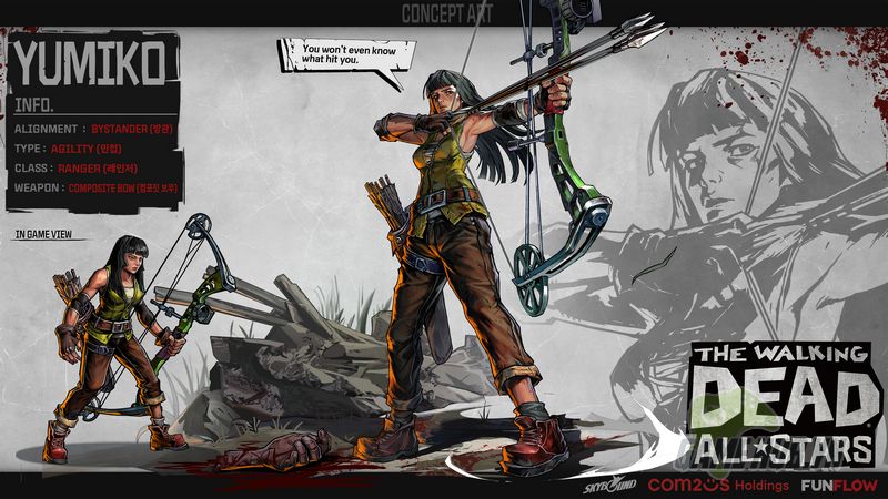 Xạ Thủ Tài Ba Yumiko gia nhập đội quân The Walking Dead: All-Stars