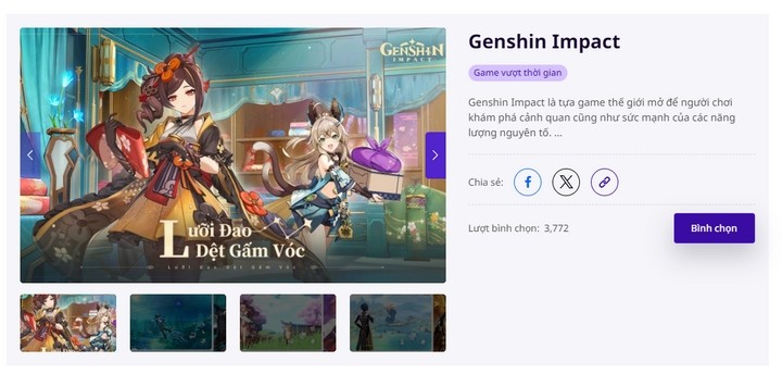 Fan Genshin Impact không phục khi bị Free Fire soán ngôi ở giải thưởng danh giá