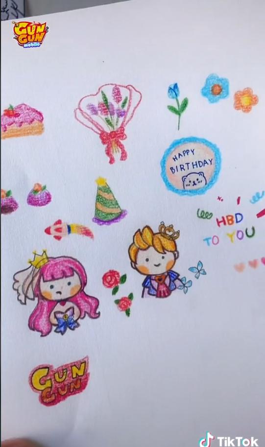 Không cần tâm hồn nức nở, loạt gái xinh Gen Z trổ tài, vẽ tặng Gun Gun Mobil mừng sinh nhật cực yêu - Ảnh 7.