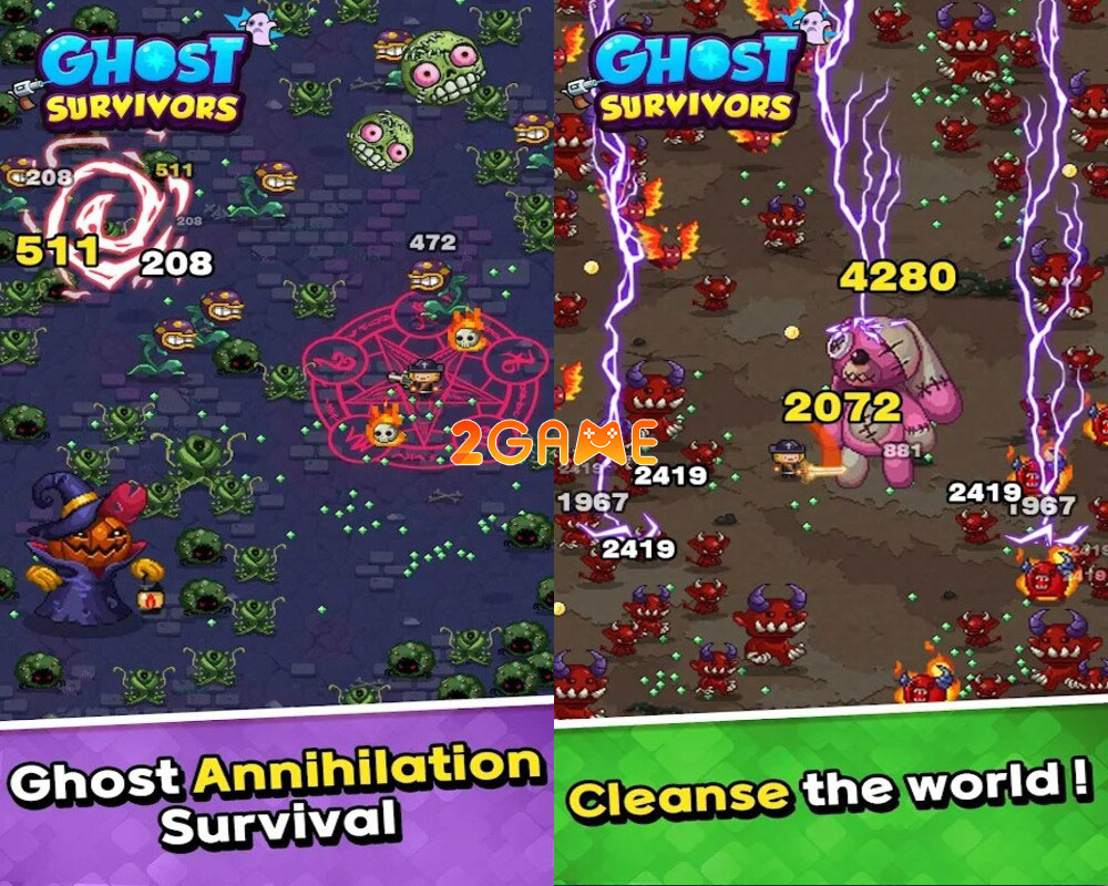 Lối chơi hấp dẫn của game roguelike Ghost Survivors: Pixel Hunt Lối chơi hấp dẫn của game roguelike Ghost Survivors: Pixel Hunt