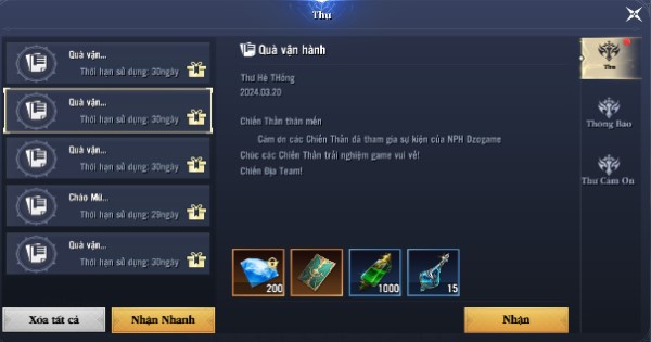 Hướng dẫn nhập giftcode Chiến Địa Mobile và nhận quà cực xịn giftcode chien dia mobile thumbjpg