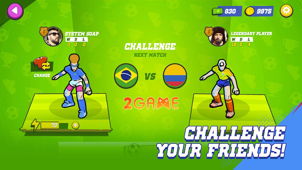 Game thủ có thể thi đấu với bạn bè trong game bóng đá Golazo