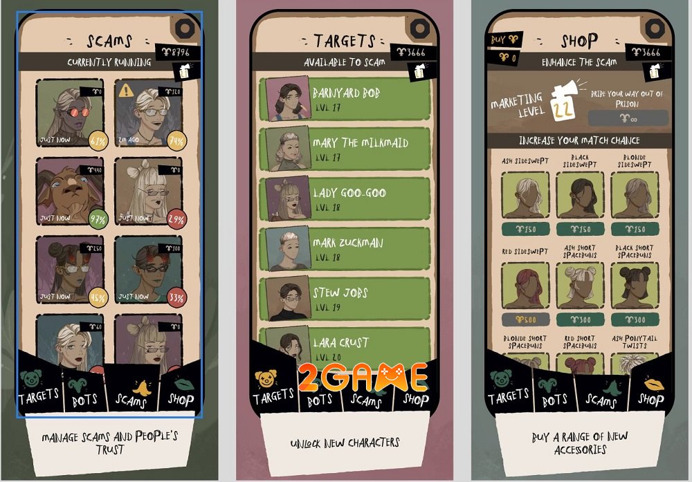 Vào vai chú dê đi lừa đảo trong Grift: Scam Tycoon griftscamtycoon 3