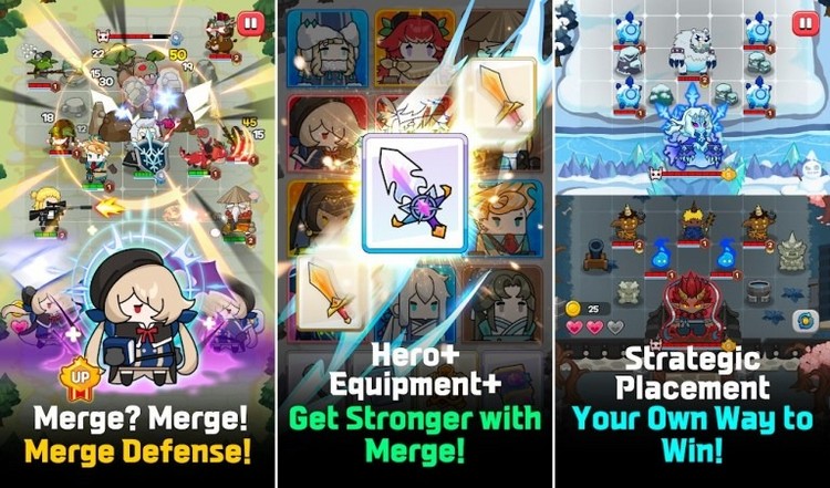 Guardian Merge: Random Defense - Game chiến thuật độc đáo mở Đăng ký trước trên Google Play Store guardian merge 2