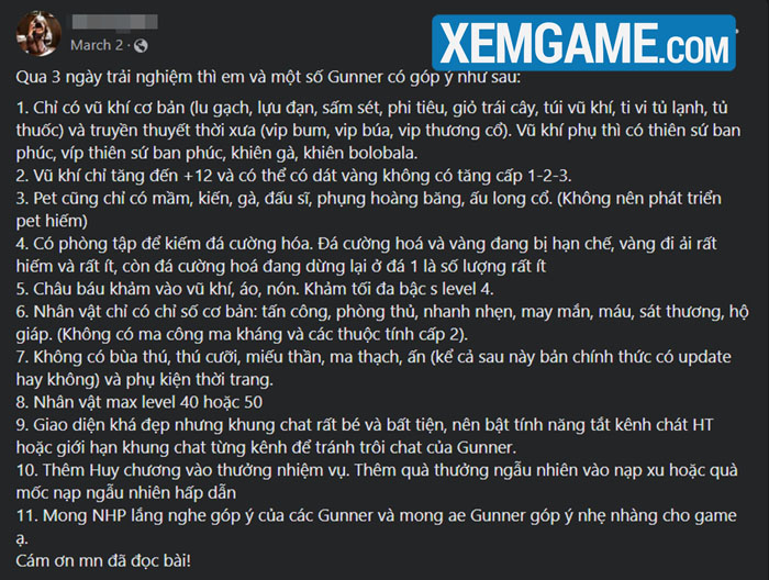 Gunny Origin đang từng bước hình thành cộng đồng bền vững gunny origin 28 5 7