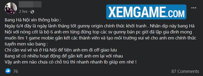 Trước giờ Gunny Origin ra mắt: Hội nhà Gà rộn ràng rủ nhau tìm về kỷ niêm thanh xuân Trước giờ Gunny Origin ra mắt: Hội nhà Gà rộn ràng rủ nhau tìm về kỷ niêm thanh xuân