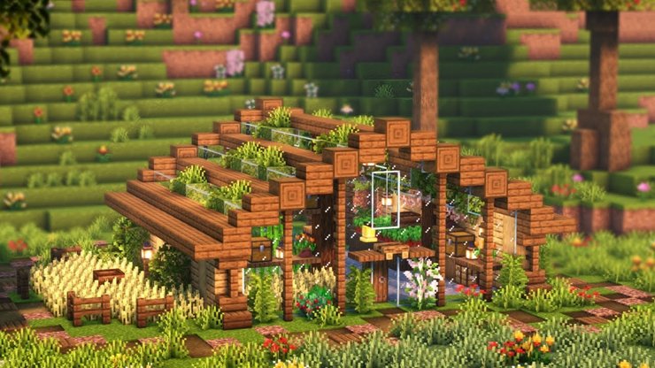h4-1 Nhà kính Minecraft 2023: Vật liệu, Các bước xây dựng & Ý tưởng hay nhất h4 1